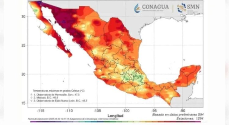 Sonora registró la temperatura más alta del país