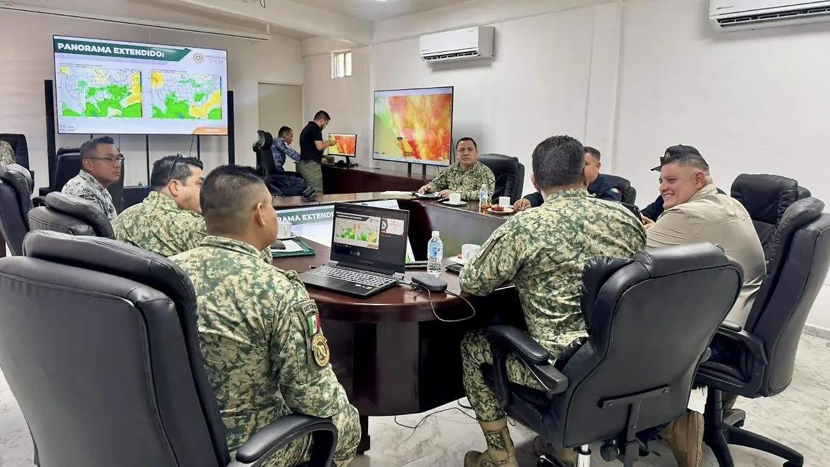 Protección Civil y Cuarta Zona Militar coordinan acciones ante lluvias y huracanes en Sonora